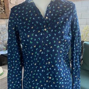St. John's Bay Navy Shirt with Green & Yellow Accent youth size XS
